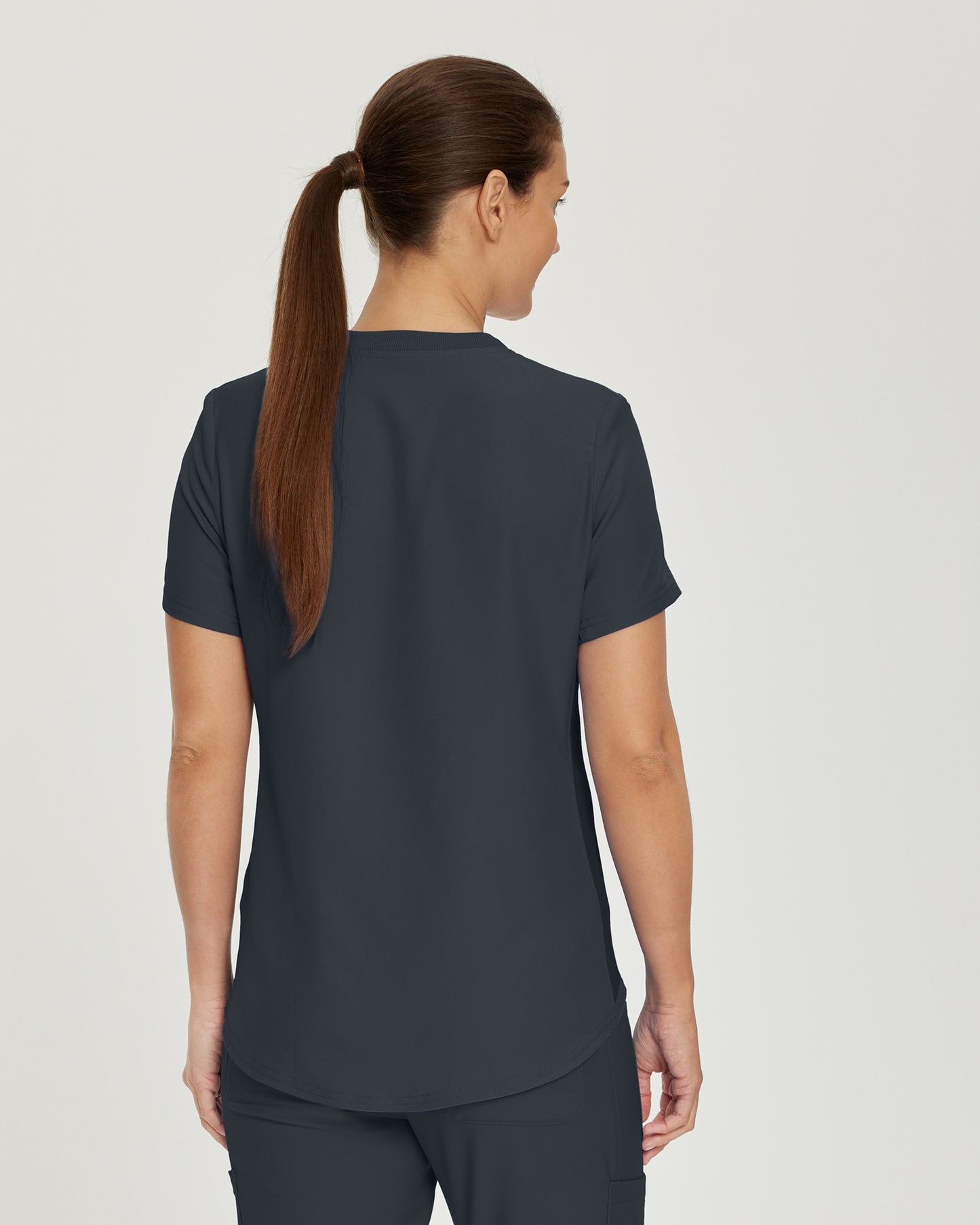 Landau Forward Women's Curved Hem Tuck-In V-Neck Top