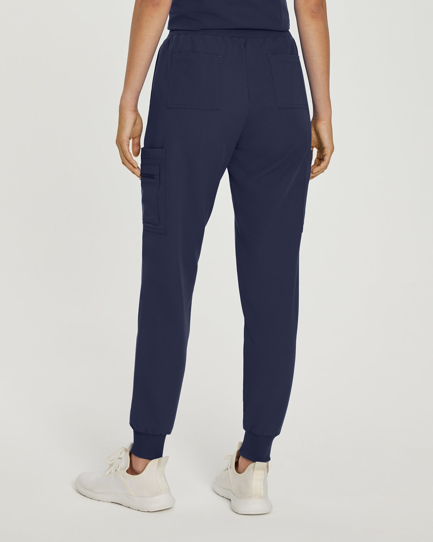 380P Zipped White Cross V-Tess Women's Petite Jogger Pant