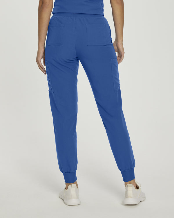 380P Zipped White Cross V-Tess Women's Petite Jogger Pant