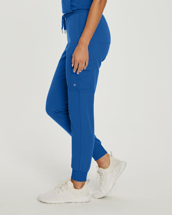 380P Zipped White Cross V-Tess Women's Petite Jogger Pant