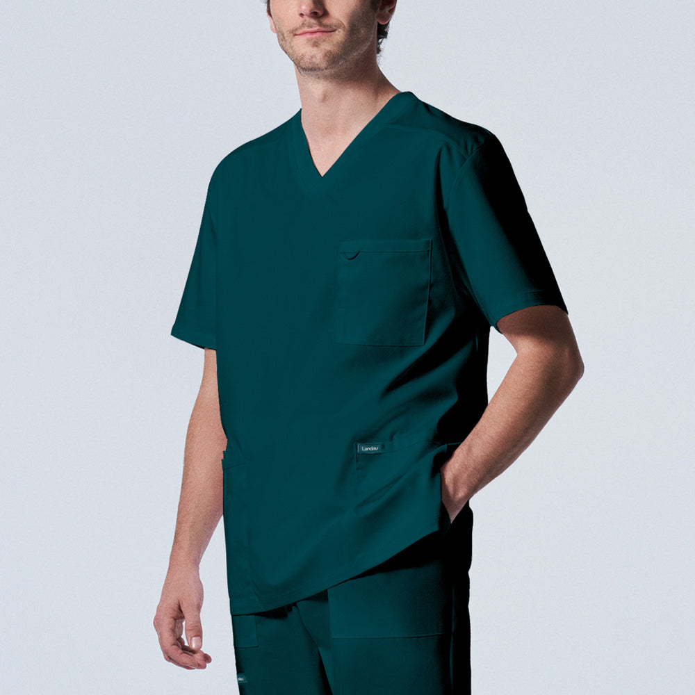 LT109 - Landau Proflex Men's 4-Pocket V-Neck Scrub Top