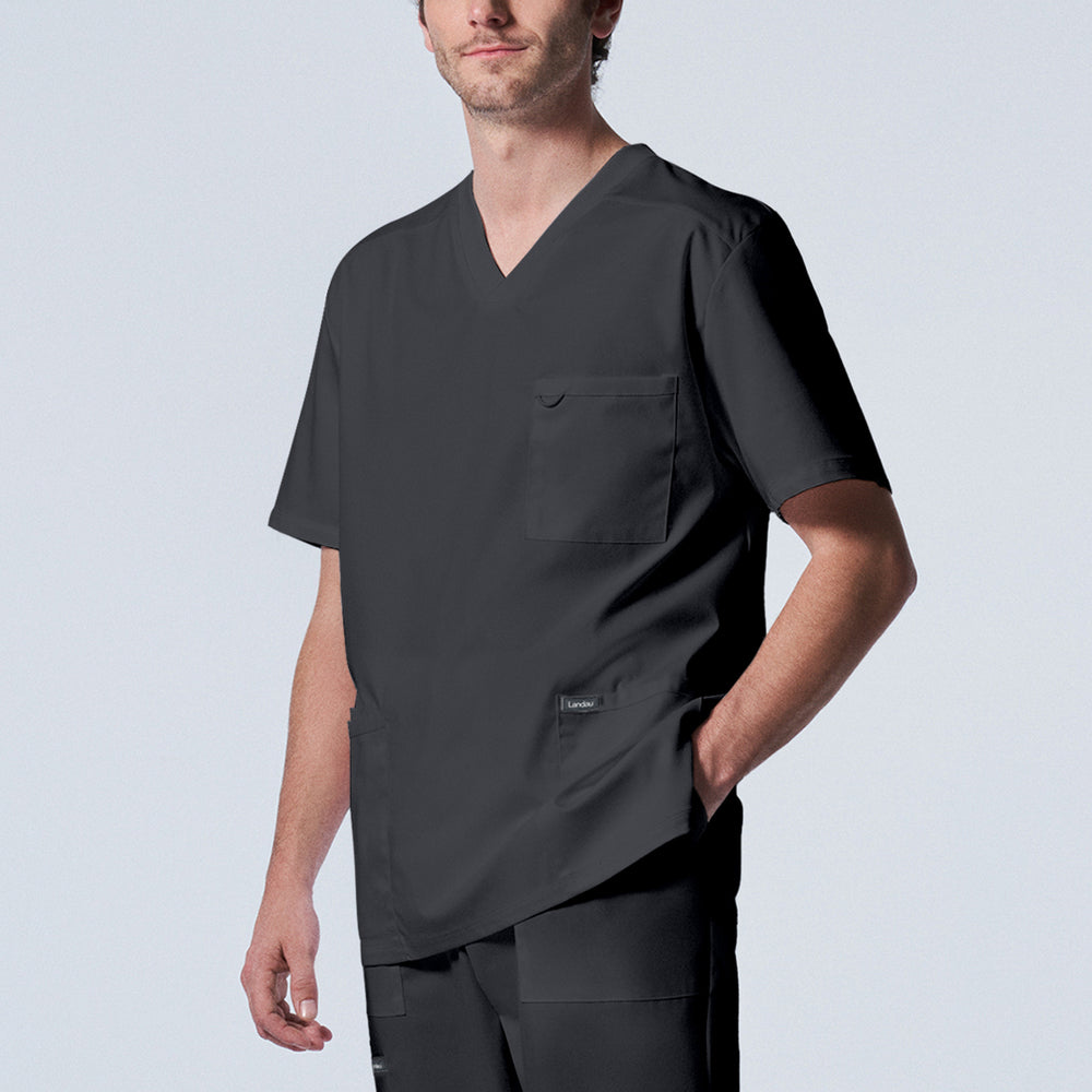LT109 - Landau Proflex Men's 4-Pocket V-Neck Scrub Top