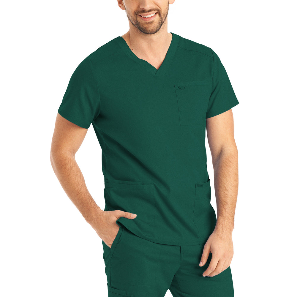 LT109 - Landau Proflex Men's 4-Pocket V-Neck Scrub Top