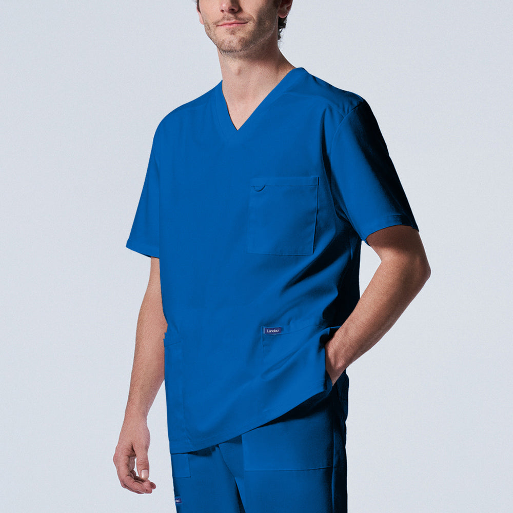 LT109 - Landau Proflex Men's 4-Pocket V-Neck Scrub Top