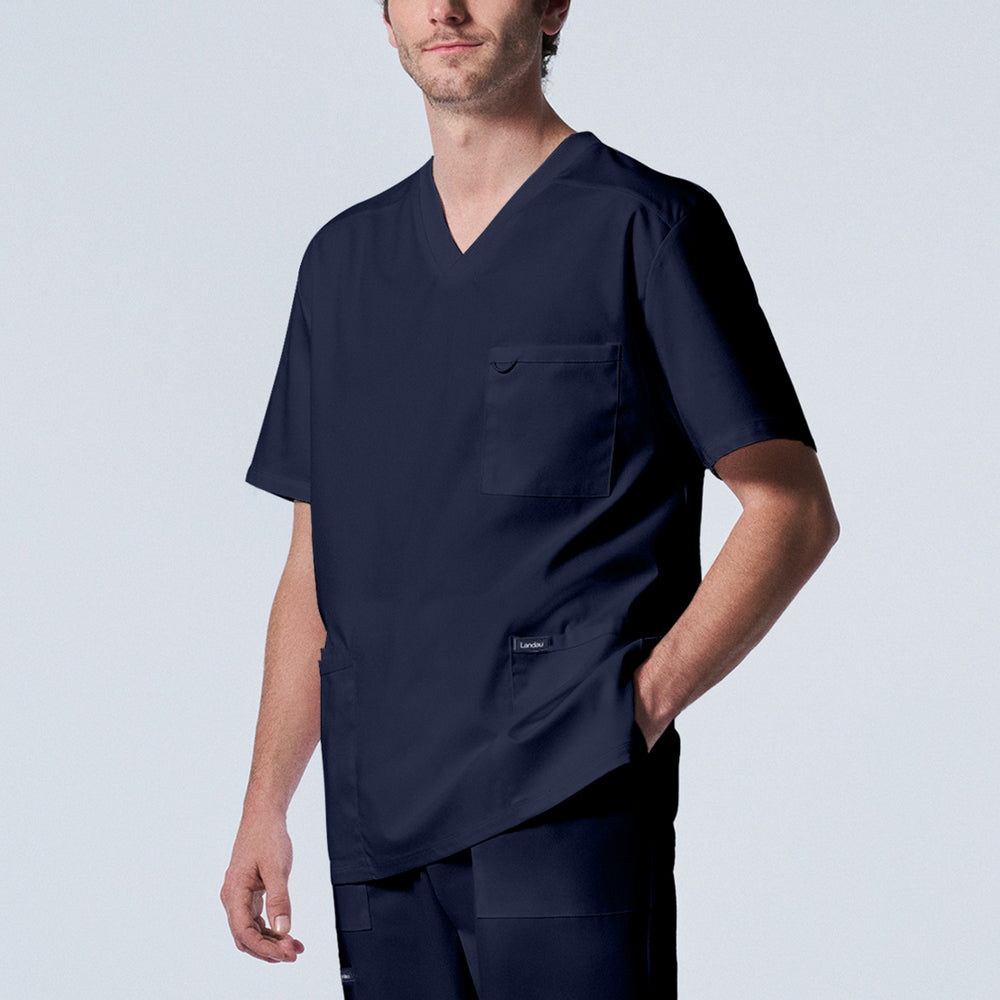 LT109 - Landau Proflex Men's 4-Pocket V-Neck Scrub Top