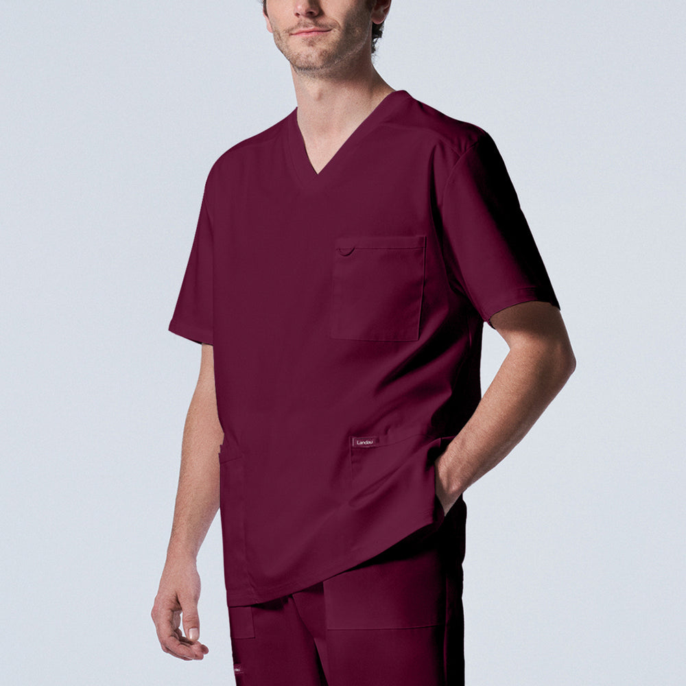 LT109 - Landau Proflex Men's 4-Pocket V-Neck Scrub Top