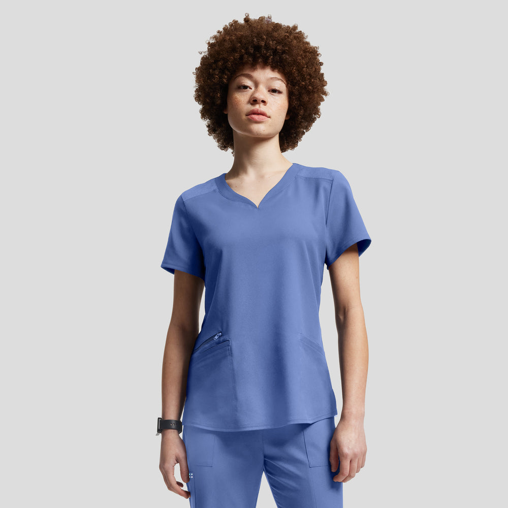 VIBE 2-Pocket V-Neck Scrub Top