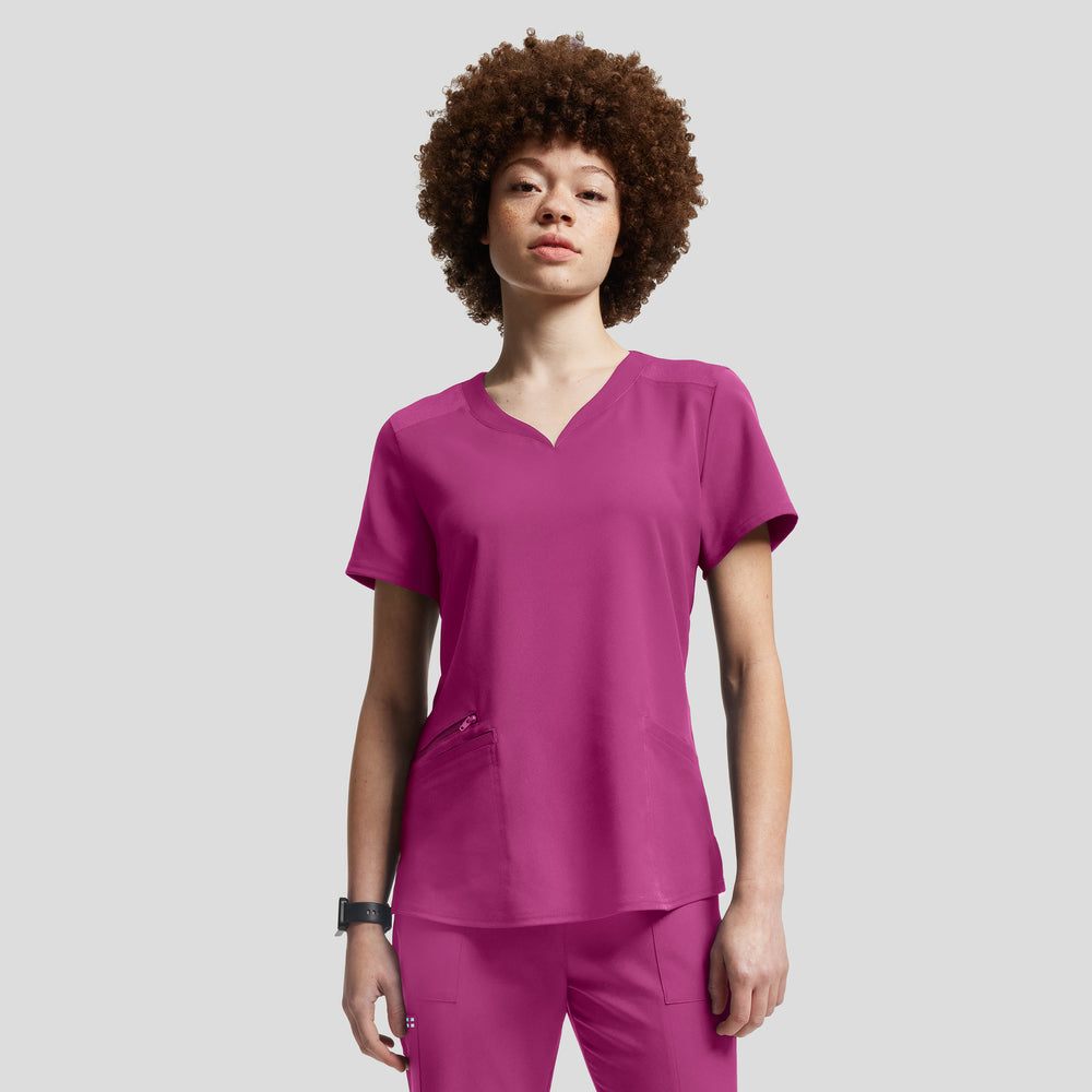 VIBE 2-Pocket V-Neck Scrub Top