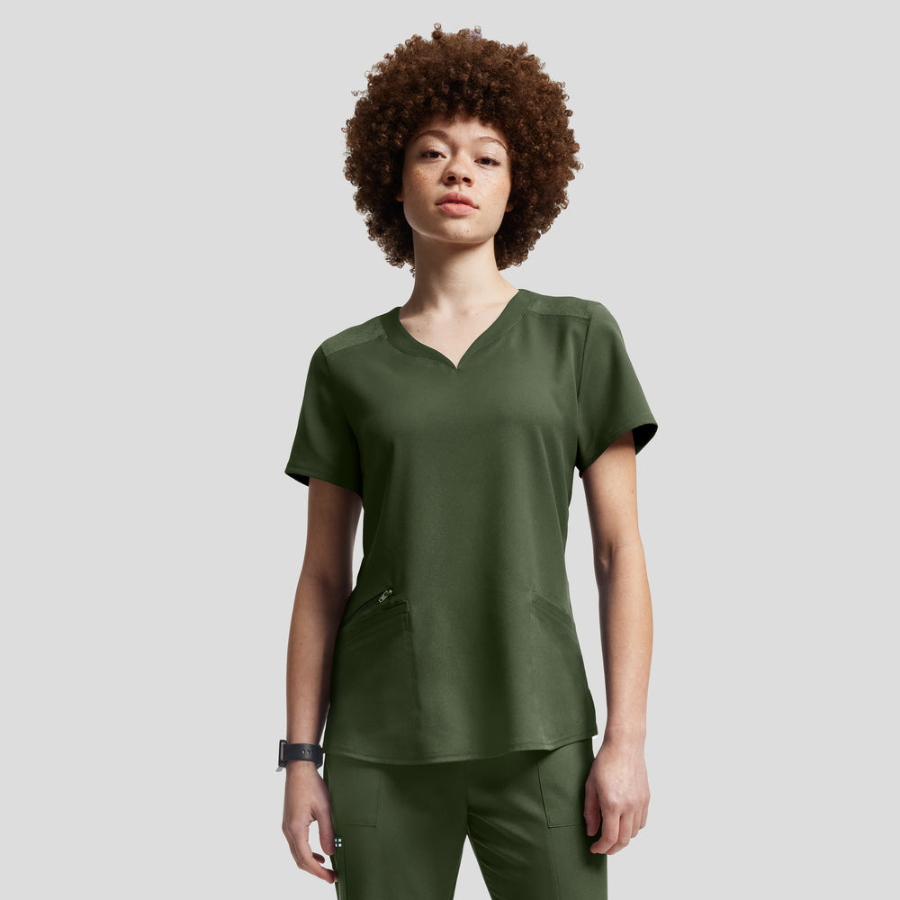 VIBE 2-Pocket V-Neck Scrub Top