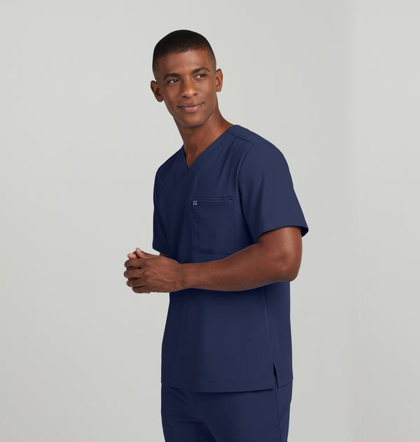 WT131 - CRFT Men's 2-Pocket V-neck Scrub Top