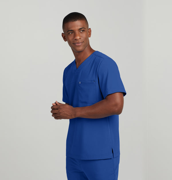 WT131 - CRFT Men's 2-Pocket V-neck Scrub Top