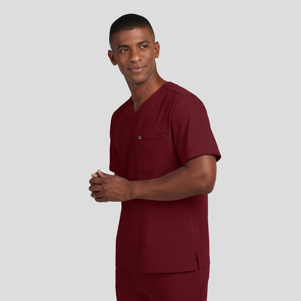 WT131 - CRFT Men's 2-Pocket V-neck Scrub Top