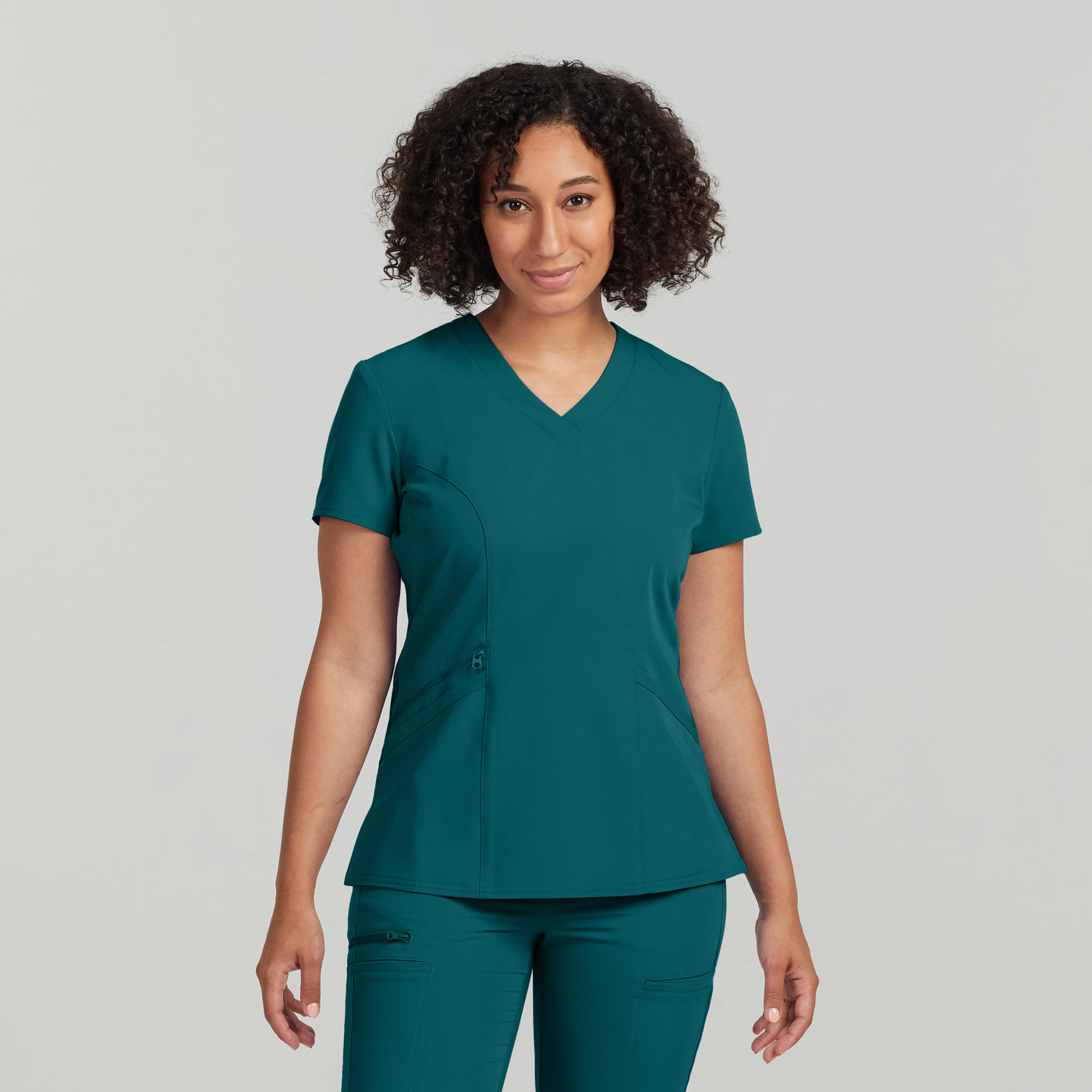 White Cross V-Tess Women's 3-Pocket V-Neck Scrub Top