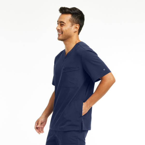 WT151 White Cross CRFT Men's 3-Pocket V-neck Scrub Top