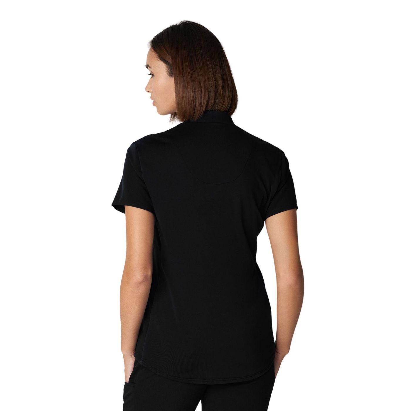 WT110 White Cross V-Tess Women's Jersey Knit Contrast Scrub Top