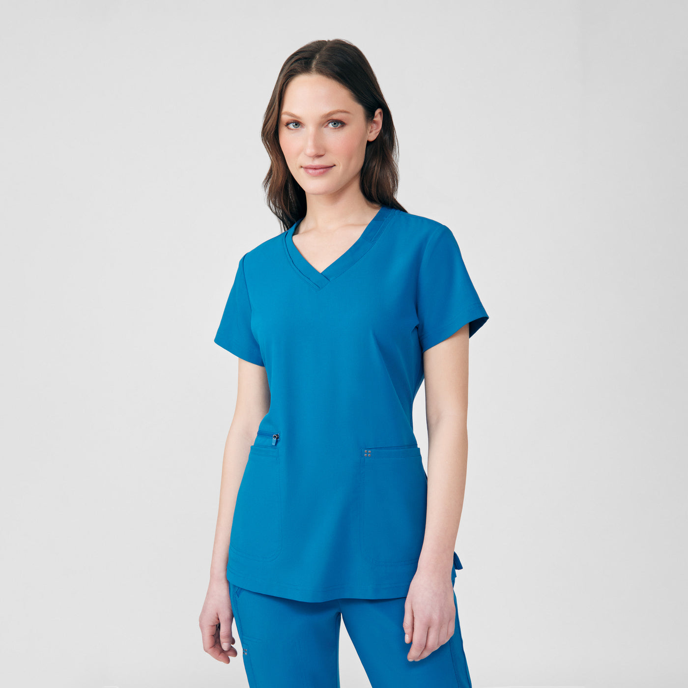 WT127 White Cross CRFT Women's 3-Pocket V-neck Scrub Top