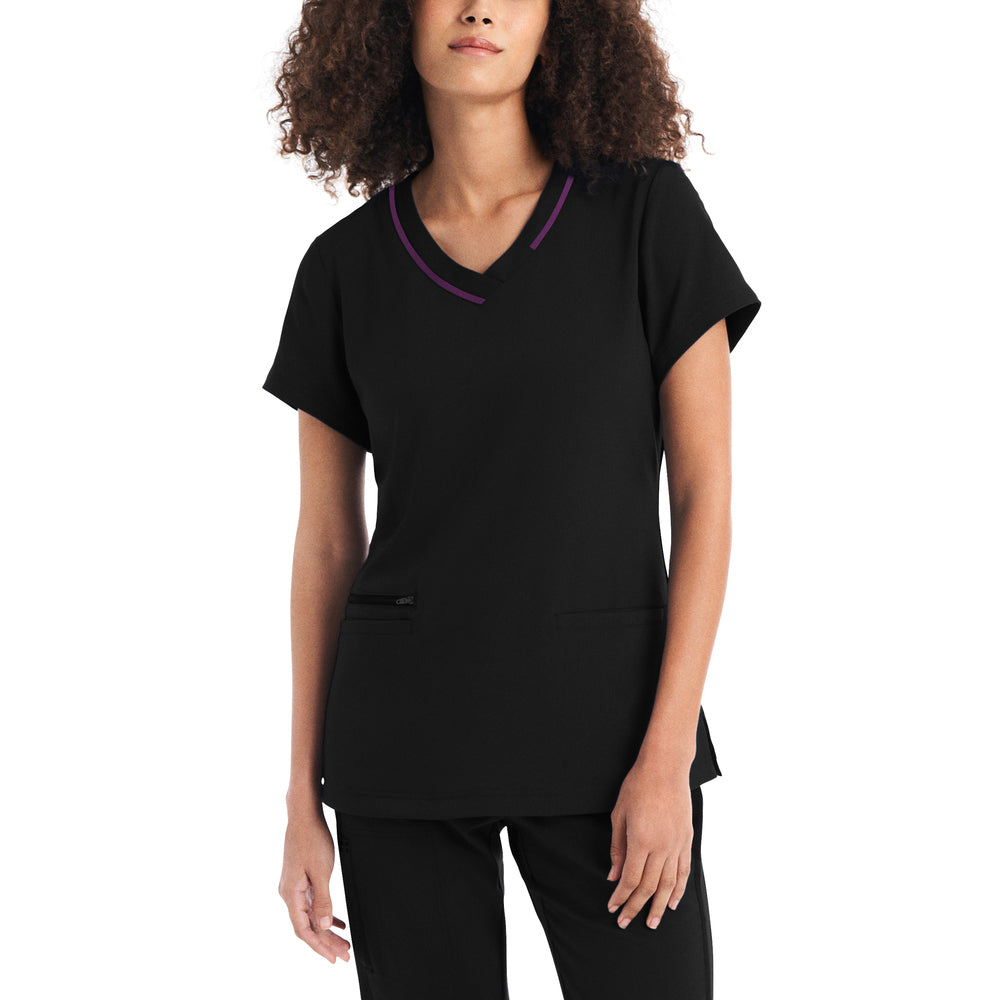 WT127 White Cross CRFT Women's 3-Pocket V-neck Scrub Top