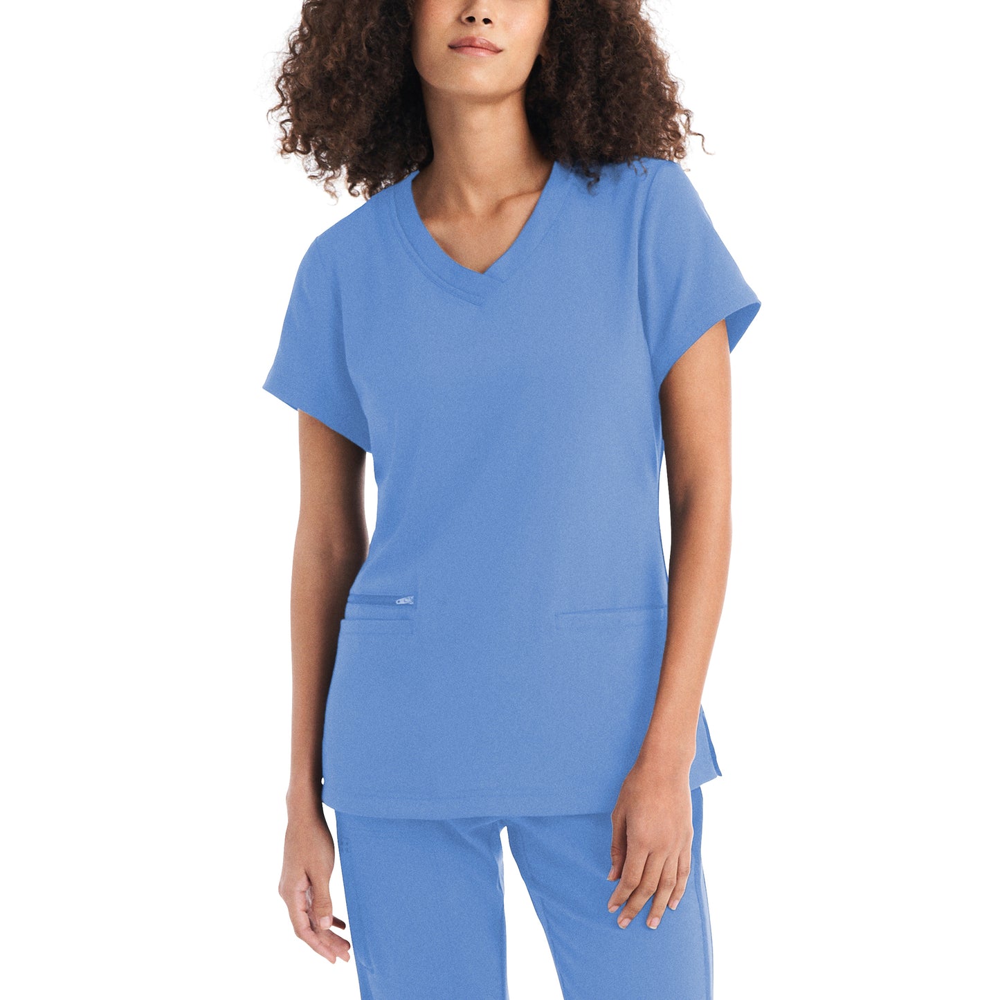 WT127 White Cross CRFT Women's 3-Pocket V-neck Scrub Top