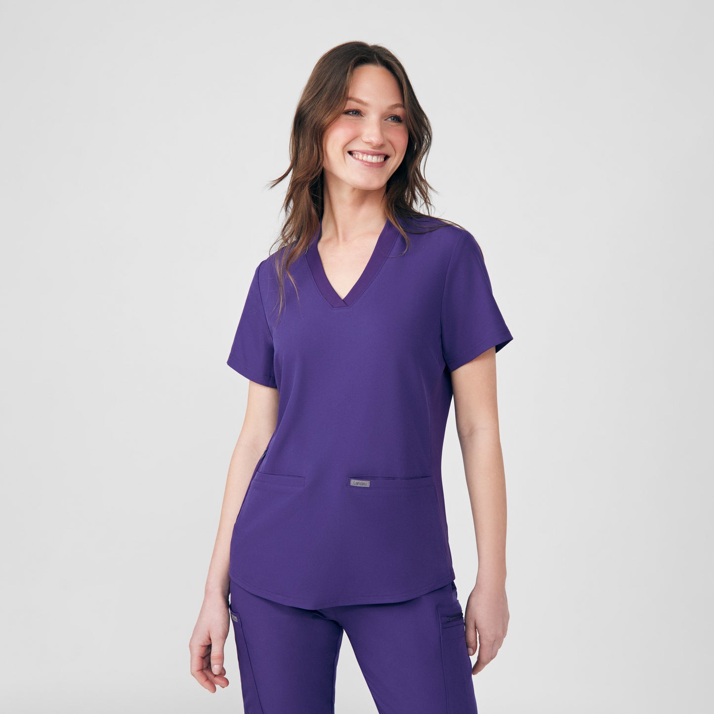 LT100 (Additional Colours) - Landau Forward Women's Rib Knit V-Neck Top