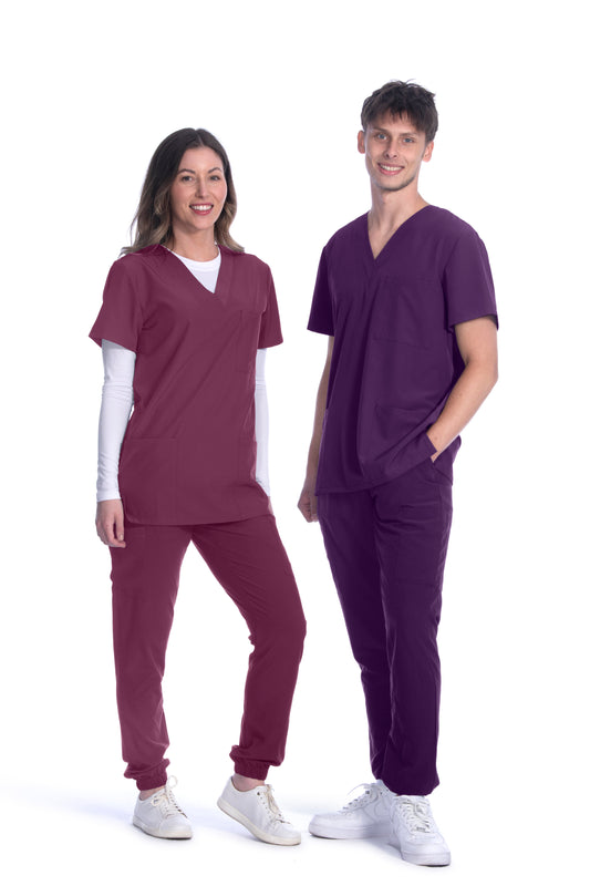 Zinnia V-neck Unisex Scrub Top