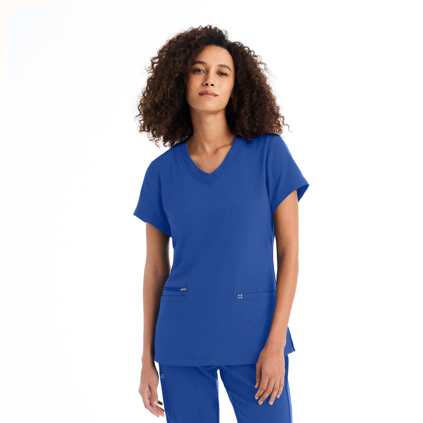 WT127 White Cross CRFT Women's 3-Pocket V-neck Scrub Top