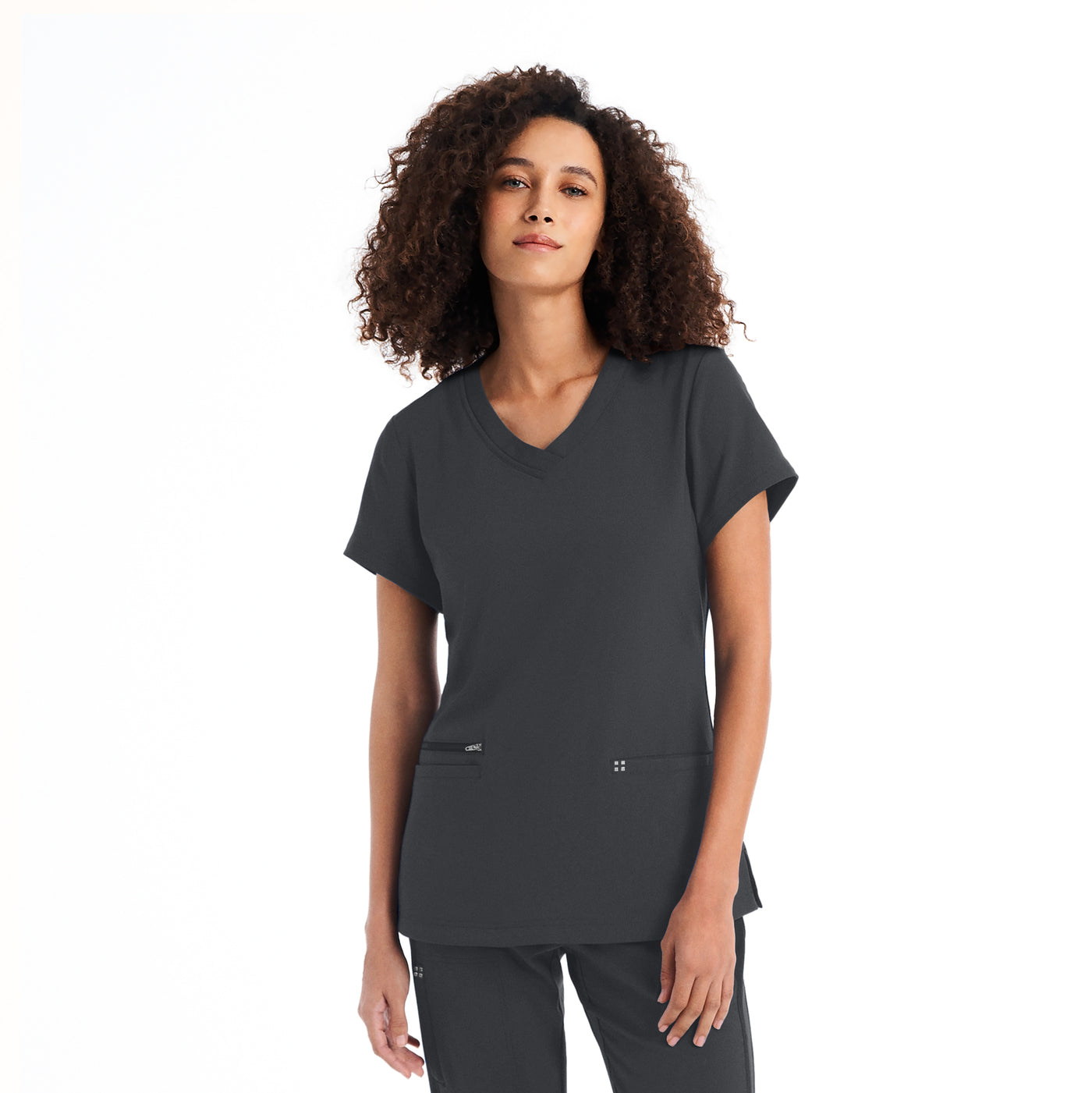 WT127 White Cross CRFT Women's 3-Pocket V-neck Scrub Top