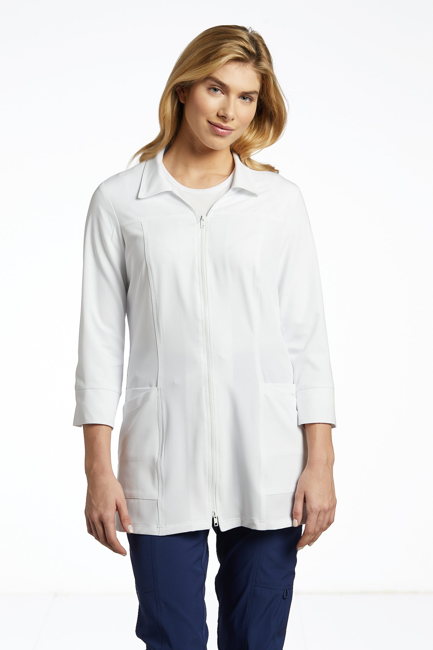 *Last Few* 2816 Marvella Collar Neckline 4 Pocket Lab Coat