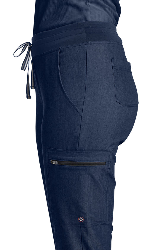 White Cross V-Tess Straight-Leg 6-Pockets Scrub Pant - Tall