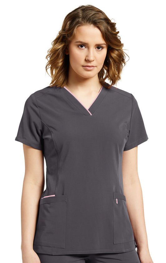 *LAST FEW* 755 Marvella Soft Scrub Top for Women with Contrast Trim