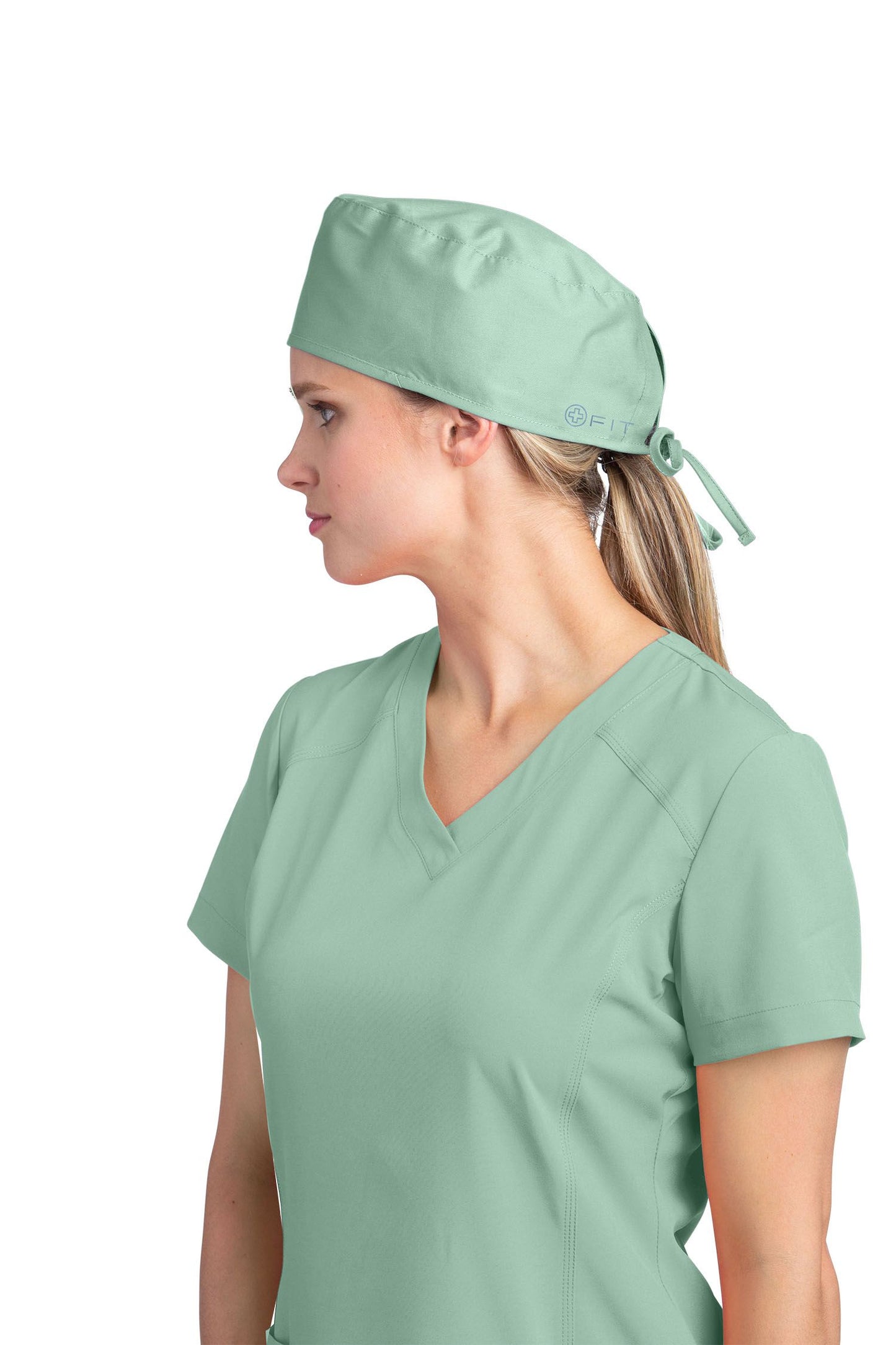 505FIT -White Cross Surgeon's Scrub Caps