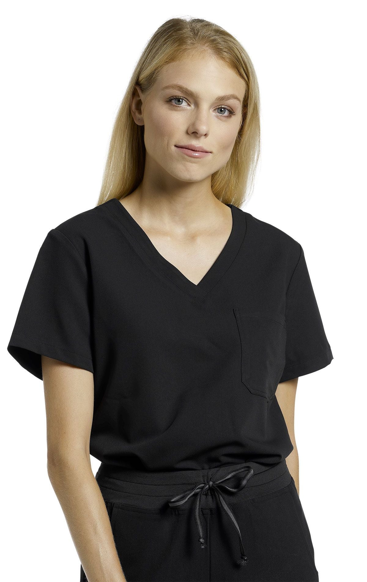 White Cross V-Tess Women's One-Pocket V-Neck Scrub Top