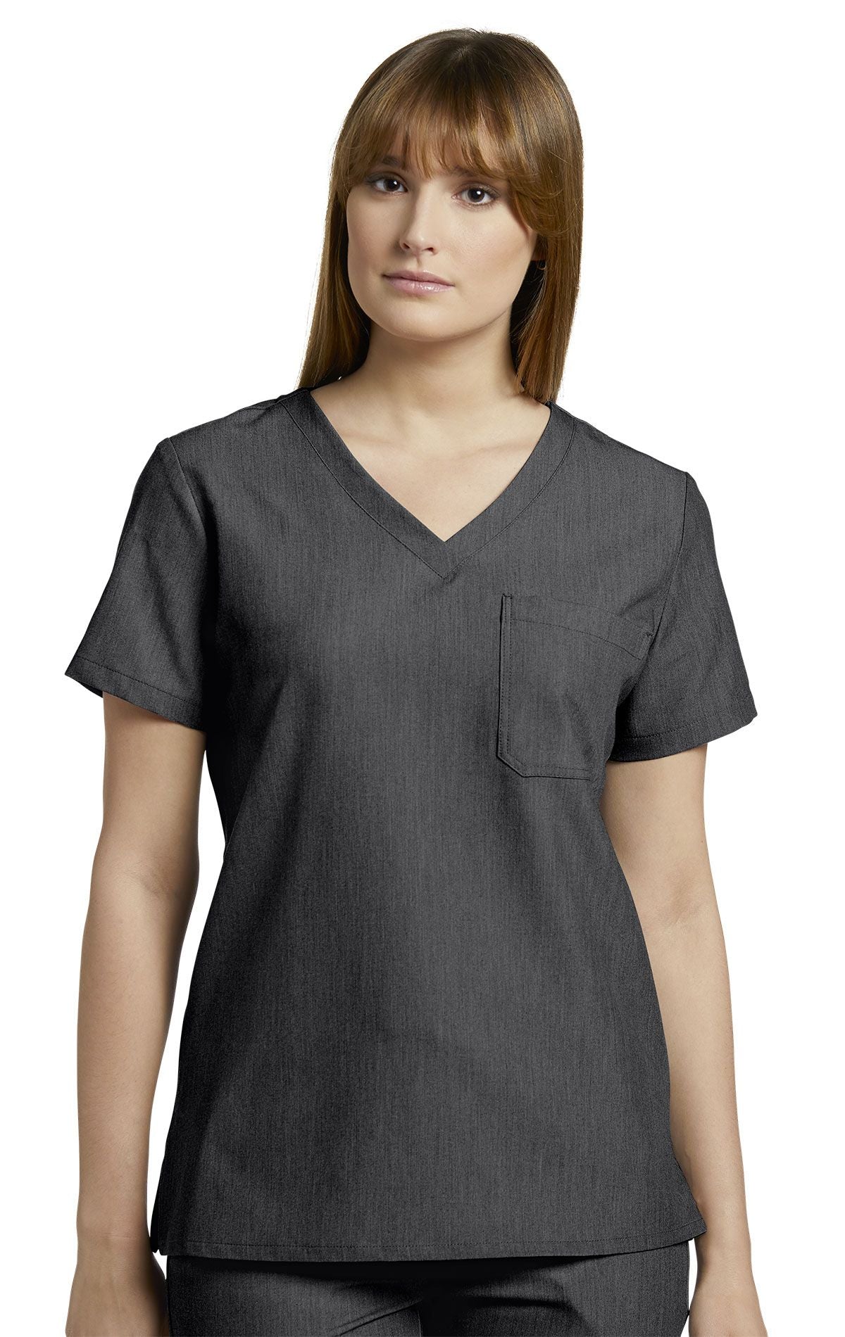 White Cross V-Tess Women's One-Pocket V-Neck Scrub Top
