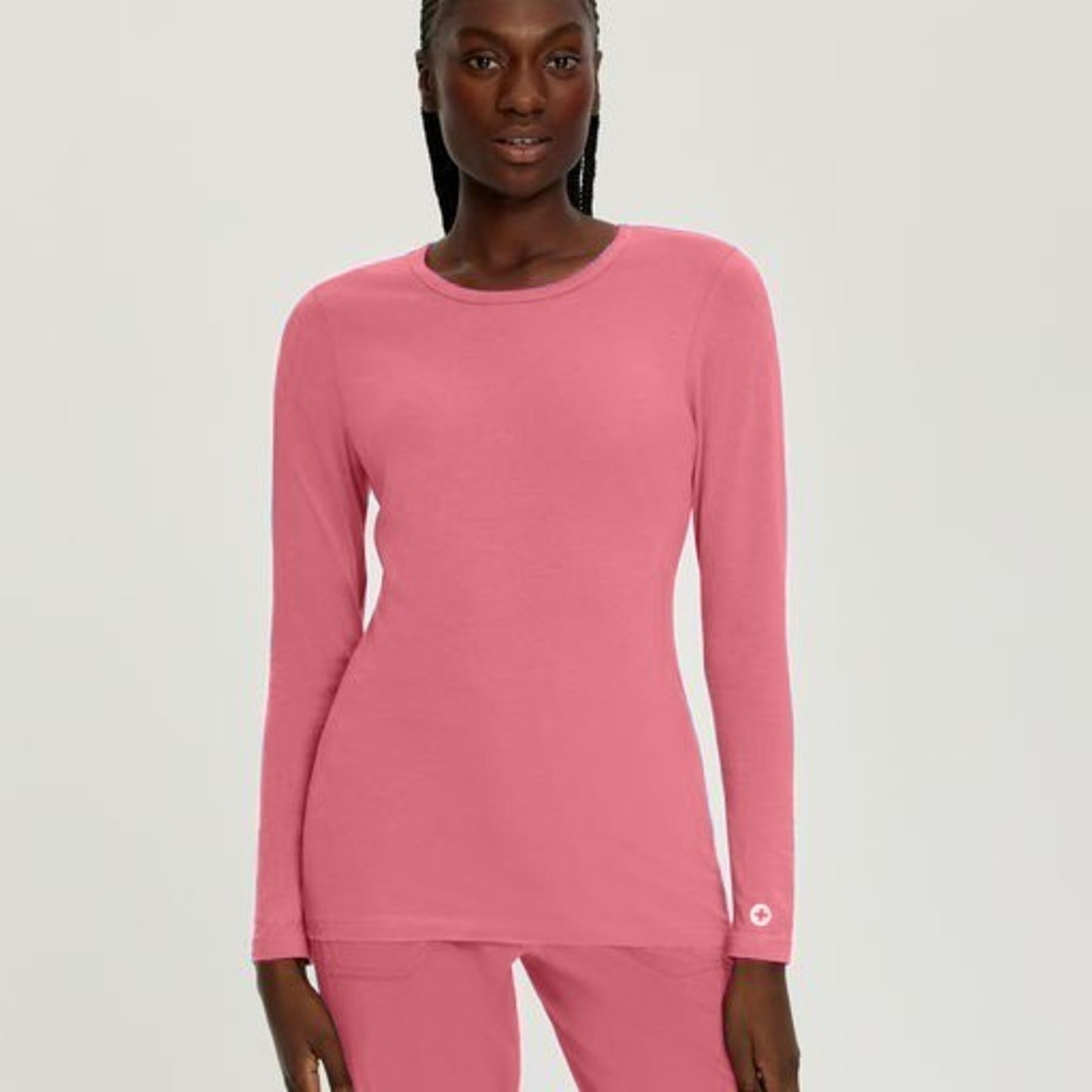Cotton White Cross Women’s Long Sleeves Crew Neck Shirt
