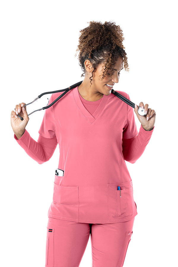 62-4202 Fubu Women's Scrub Top - 4 Pockets
