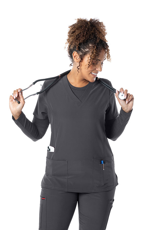 62-4202 Fubu Women's Scrub Top - 4 Pockets