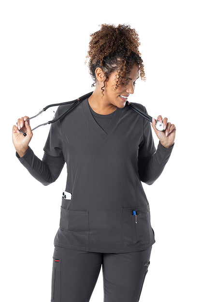 62-4202 Fubu Women's Scrub Top - 4 Pockets