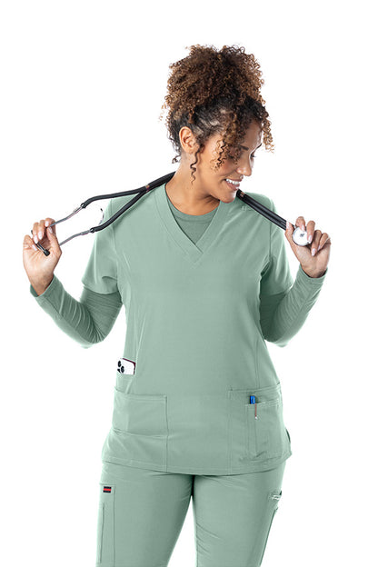 62-4202 Fubu Women's Scrub Top - 4 Pockets