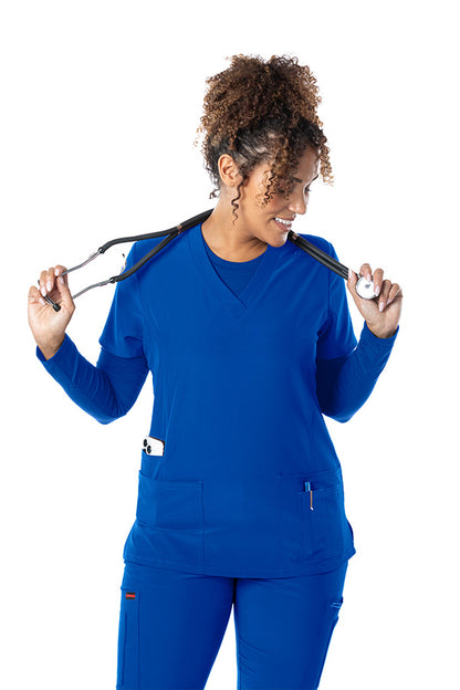 62-4202 Fubu Women's Scrub Top - 4 Pockets