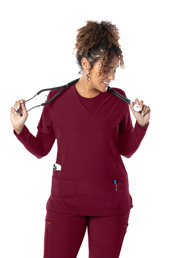 62-4202 Fubu Women's Scrub Top - 4 Pockets
