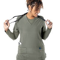 62-4202 Fubu Women's Scrub Top - 5 Pockets