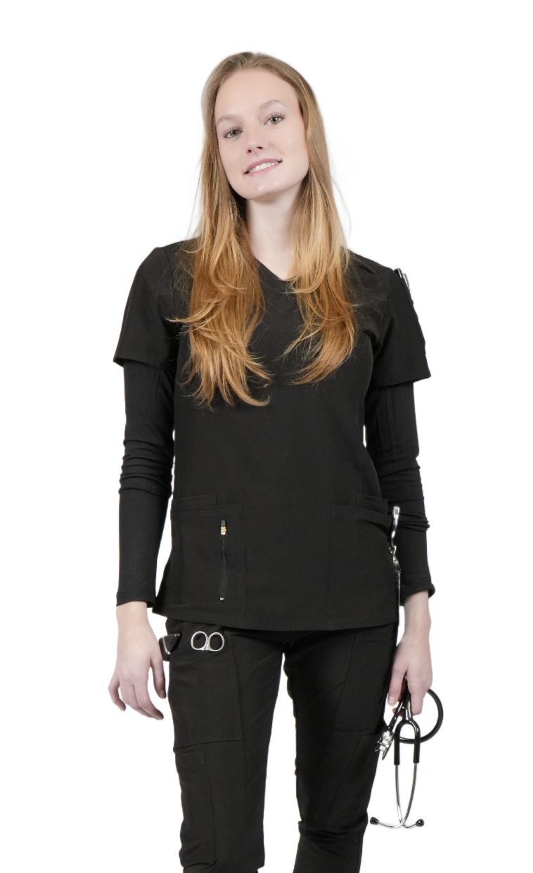 6218-1074- Zinnia 7 Pocket V-Neck Scrub Top