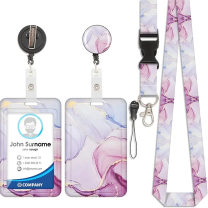 Portable ID Badge Holder with Lanyard