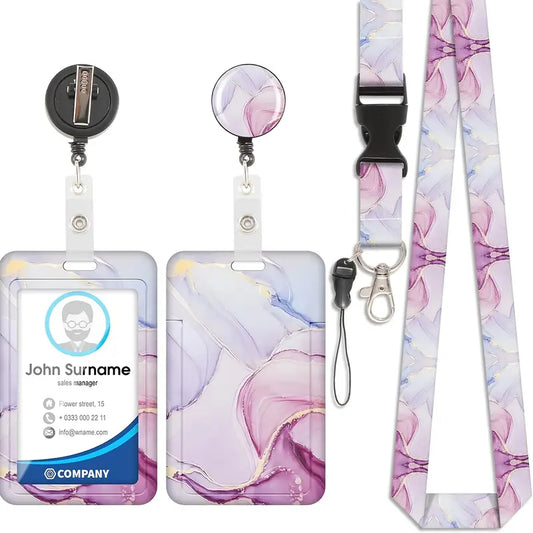 Portable ID Badge Holder with Lanyard