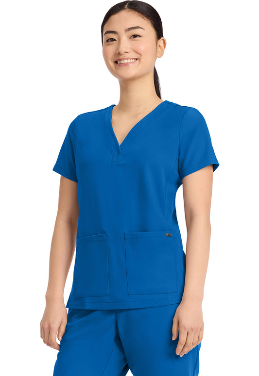 HH751 - Cherokee Women's 3-Pocket Y-Neck