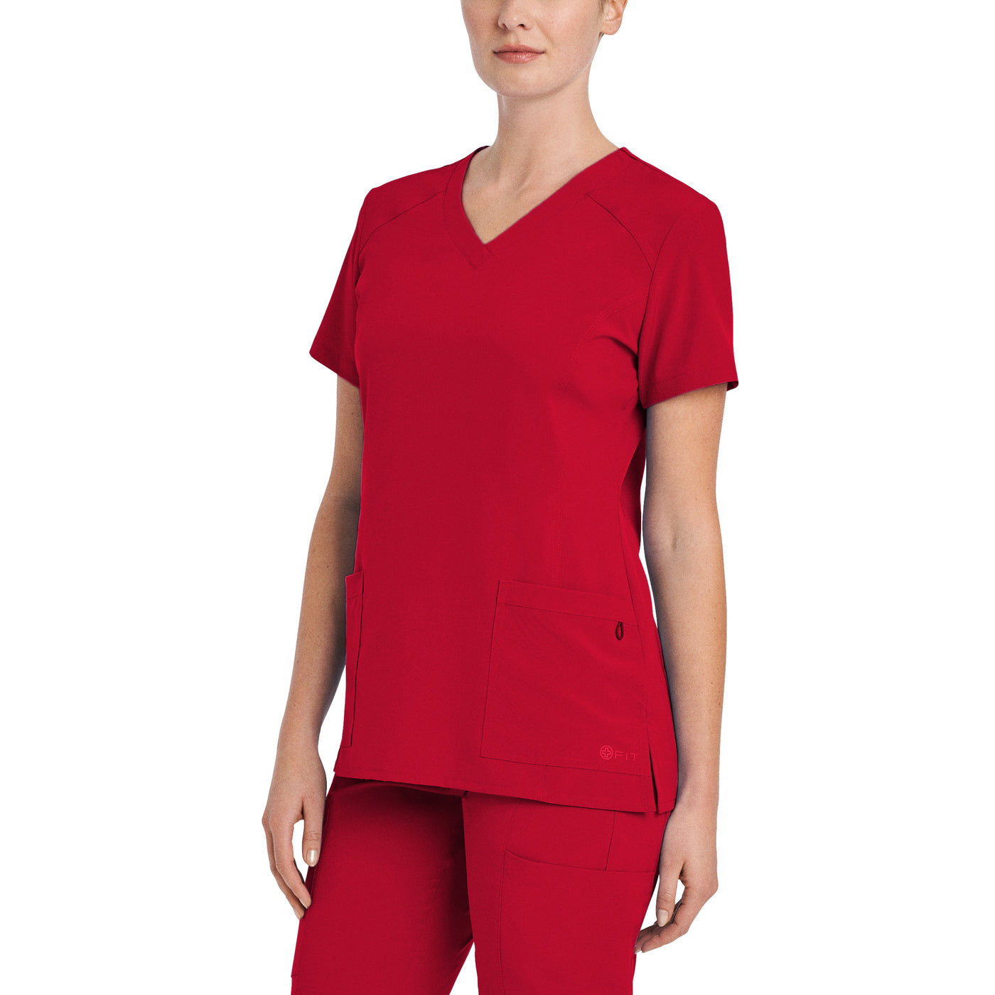 785 White Cross FIT V-Neck Women's Scrub Top