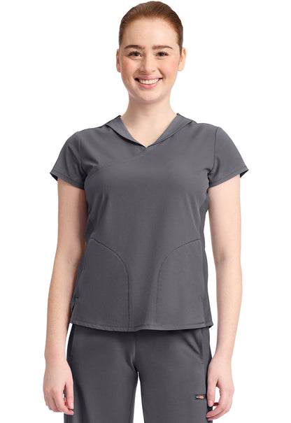 IN635A - Cherokee Women's 2-Pocket Mock-Wrap V-Neck Top