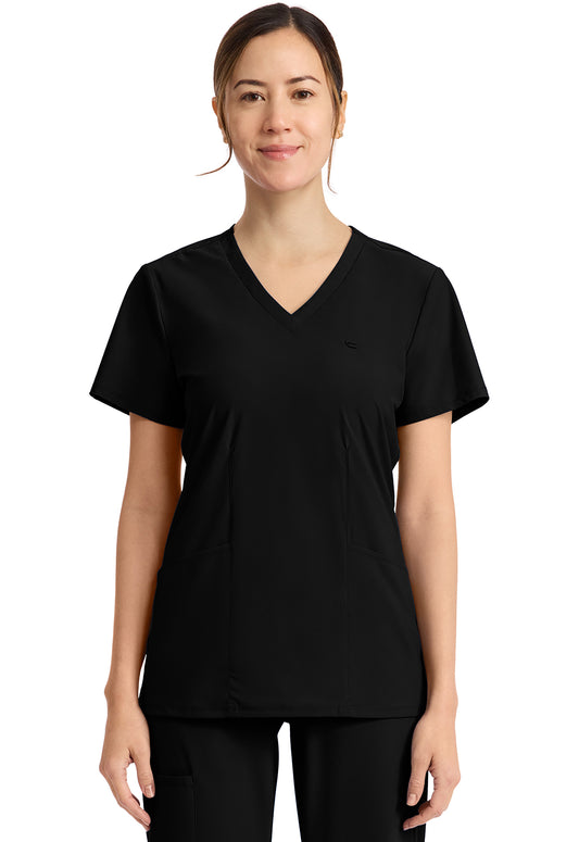 IN647A - Cherokee Women's 2-Pocket V-Neck Top