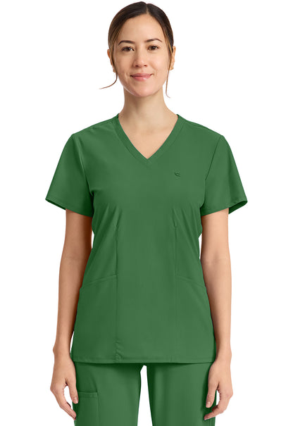IN647A - Cherokee Women's 2-Pocket V-Neck Top