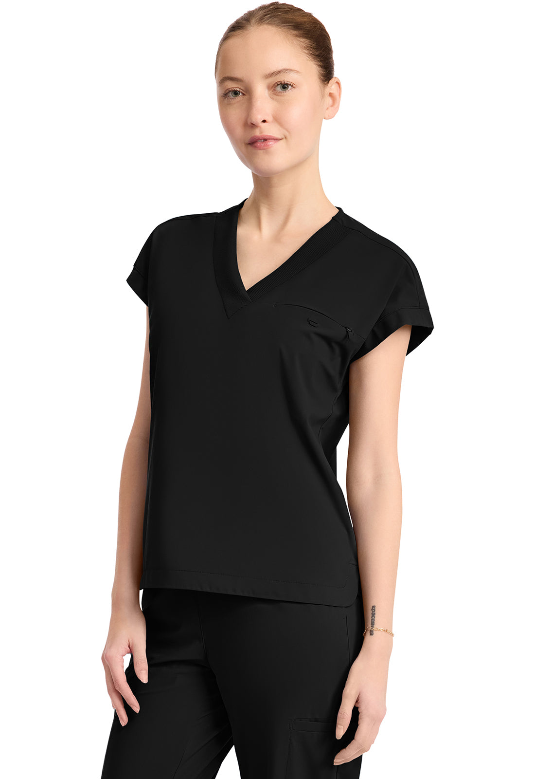 IN650A - Cherokee Women's 1-Pocket V-Neck Top