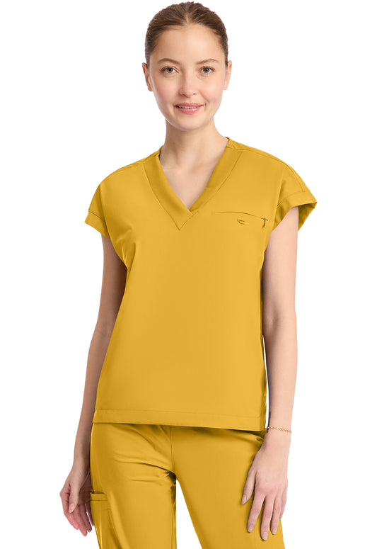 IN650A - Cherokee Women's 1-Pocket V-Neck Top